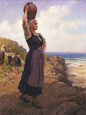 A La Fontaine By Jules Breton