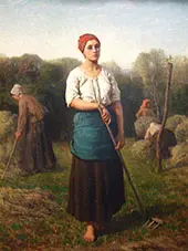 Girl with a Rake 1859 By Jules Breton