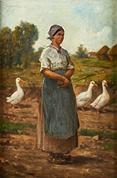 Girl with Geese By Jules Breton