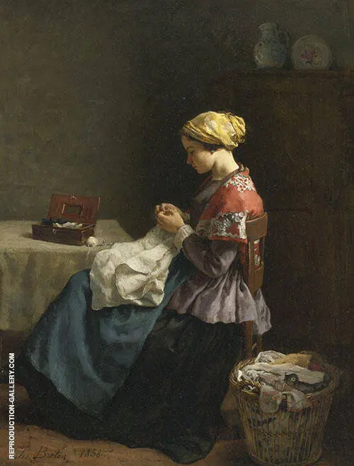 La Petite Couturiere 1868 By Jules Breton