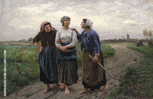 Les Amies, Setting out for The Fields | Oil Painting Reproduction
