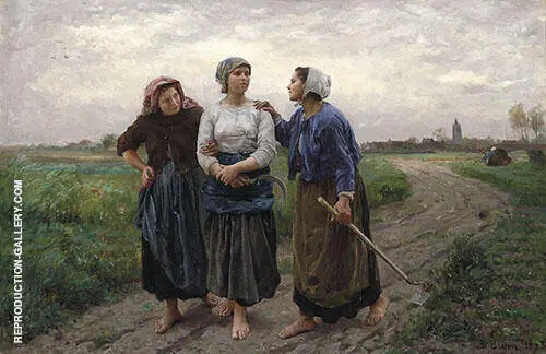 Les Amies, Setting out for The Fields By Jules Breton