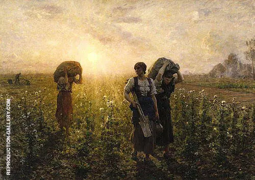 The End of The Working Day 1886 By Jules Breton