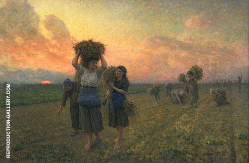 The Last Gleanings by Jules Breton | Oil Painting Reproduction