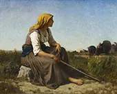 The Turkey Tender 1864 By Jules Breton