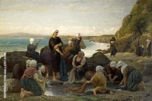 The Washerwomen by Jules Breton | Oil Painting Reproduction