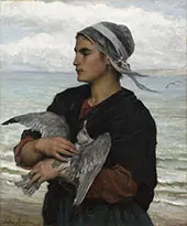 The Wounded Sea Gull By Jules Breton