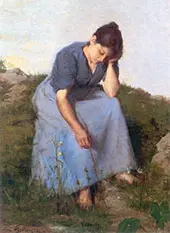 Young Woman in A Feild By Jules Breton