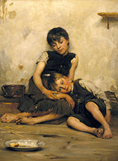 Orphans 1885 By Thomas Benjamin Kennington