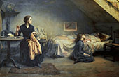 Widowed and Fatherless 1888 By Thomas Benjamin Kennington