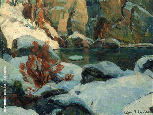 Icy Pool by John F Carlson | Oil Painting Reproduction