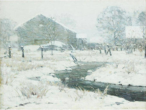 Snow Bound Brook by John F Carlson | Oil Painting Reproduction