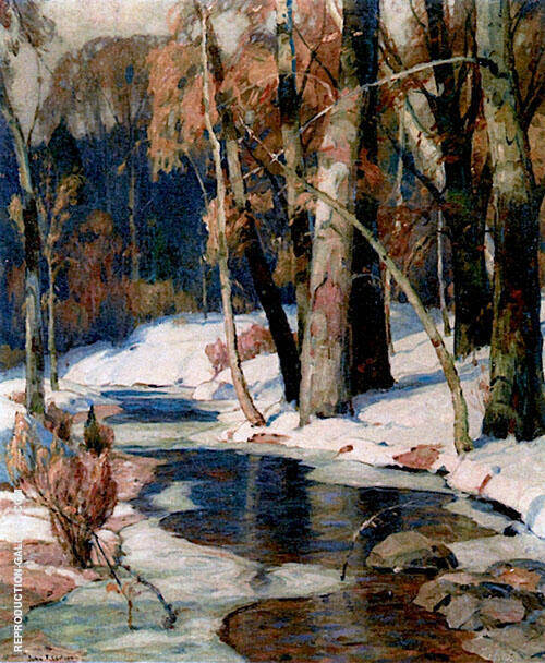 Sunlit Stream by John F Carlson | Oil Painting Reproduction
