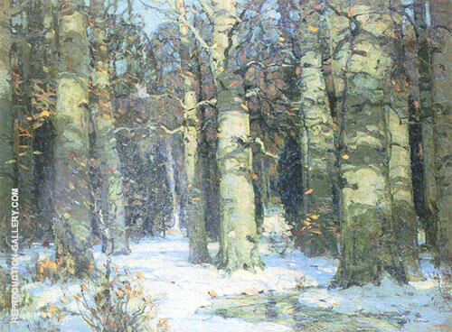 Winter in The Forest by John F Carlson | Oil Painting Reproduction
