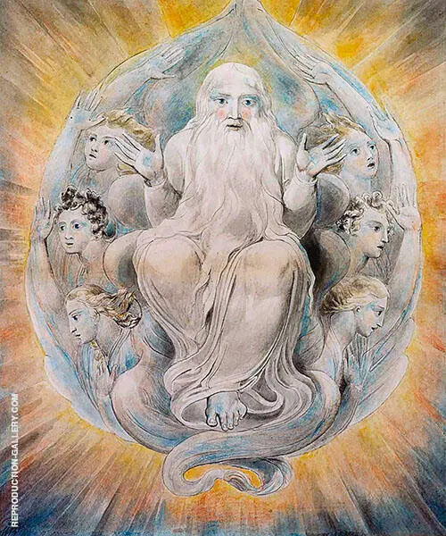God Blessing the Seventh Day By William Blake