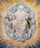 God Blessing the Seventh Day By William Blake