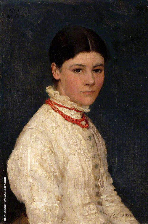 Agnes Mary Webster 1882 by Sir George Clausen | Oil Painting Reproduction