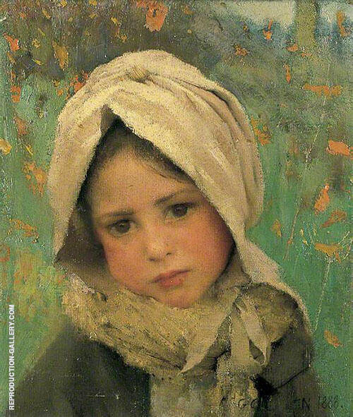 A Little Child 1888 by Sir George Clausen | Oil Painting Reproduction