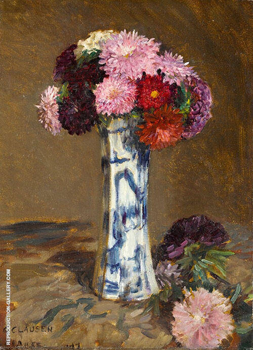 Asters by Sir George Clausen | Oil Painting Reproduction