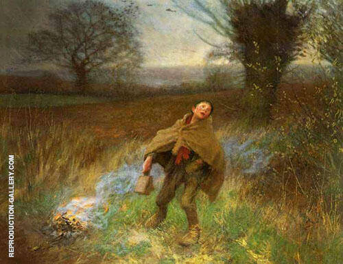Birdscaring 1896 by Sir George Clausen | Oil Painting Reproduction