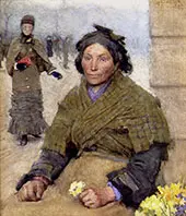 Flora The Gypsy Flower Seller 1883 By Sir George Clausen