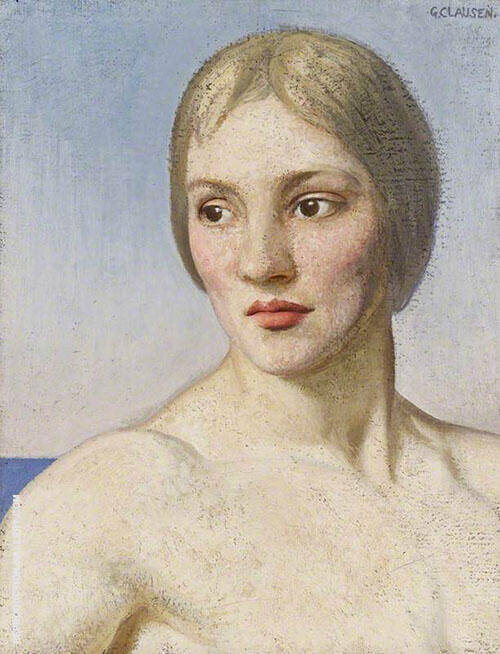 Frieda 1920 by Sir George Clausen | Oil Painting Reproduction