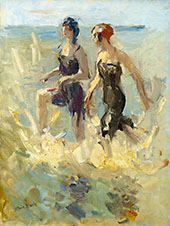Girls Running Through the Shallows By Isaac Israels