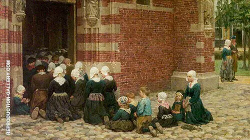 High Mass at A Fishing Village on The Zuyder Zee Holland 1876 By Sir George Clausen