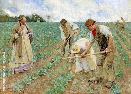 Hoeing Turnips 1883 By Sir George Clausen