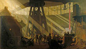 In The Gun Factory at Woolwich Arsenal 1918 By Sir George Clausen