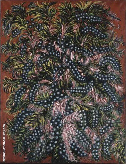 Grappes et Feuilles Roses c1925 By Seraphine Louis