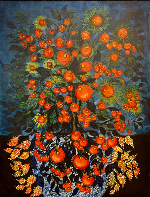 Les Pommes Aux Feuilles by Seraphine Louis | Oil Painting Reproduction