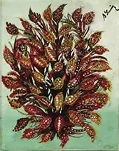 Pomegranate on a Green Background By Seraphine Louis