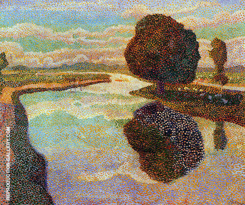 Landscape with Canal by Jan Toorop | Oil Painting Reproduction