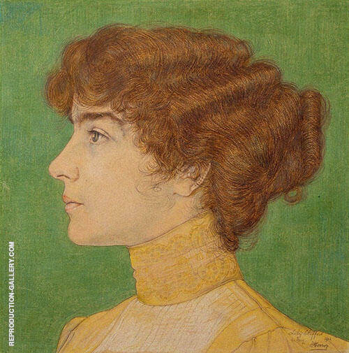 Portrait of Lily Clifford by Jan Toorop | Oil Painting Reproduction