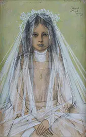 Portrait of Nora Leeuwenberg By Jan Toorop