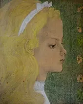 Portrait of A Young Girl By Jan Toorop