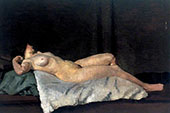 Female Figure Lying on Her Back 1912 By Dora Carrington