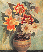 Flowers in A Vase By Dora Carrington