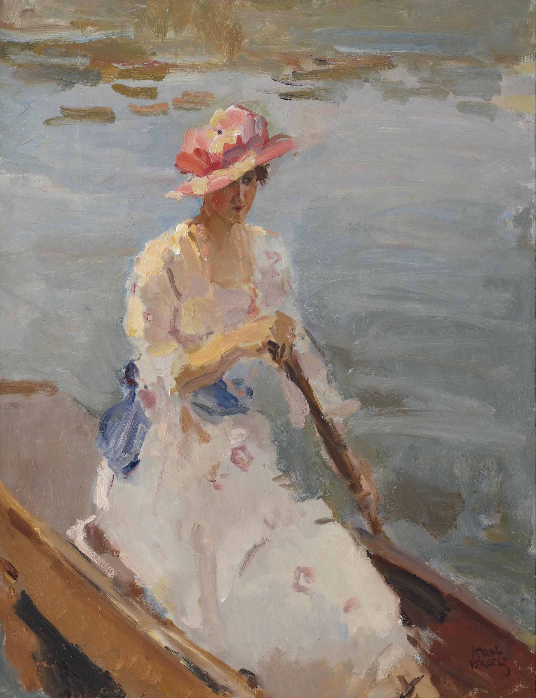 Elegant Lady on the Thames By Isaac Israels