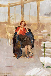 Elegant Lady on the Pier By Isaac Israels