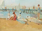 Figures on the Beach of Viareggio By Isaac Israels