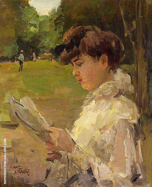 Girl Reading by Isaac Israels | Oil Painting Reproduction