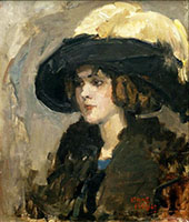 Lady with Hat By Isaac Israels