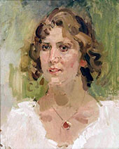 Sophie de Vries with Red Medallion By Isaac Israels