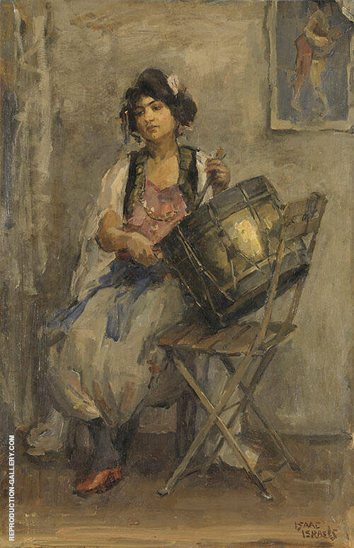The Lady Drummer by Isaac Israels | Oil Painting Reproduction