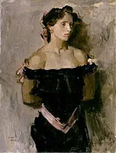 Woman in Black Evening Dress By Isaac Israels