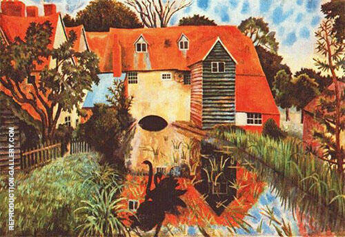 The Mill at Tidmarsh 1918 by Dora Carrington | Oil Painting Reproduction