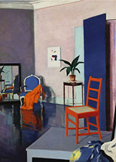 Interior with Red Chair By Francis Campbell Boileau Cadell