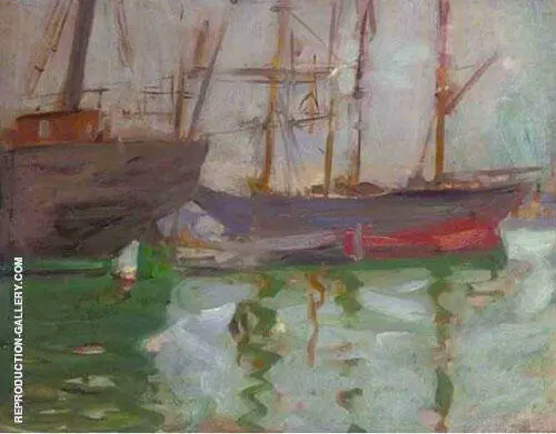 Ships in Venice By Francis Campbell Boileau Cadell
